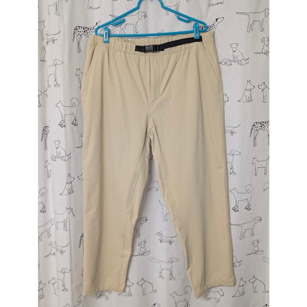 The North Face Tech Easy Pants Mens XL Belted Khaki Hiking Gorpcore Outdoors